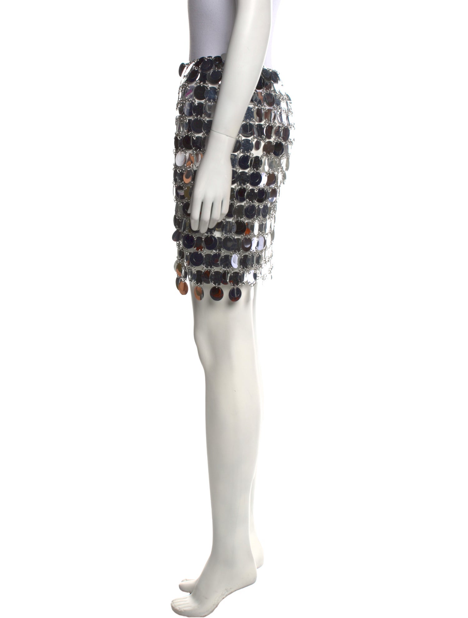 Paco Rabanne Chain-Link Accents Mini Skirt