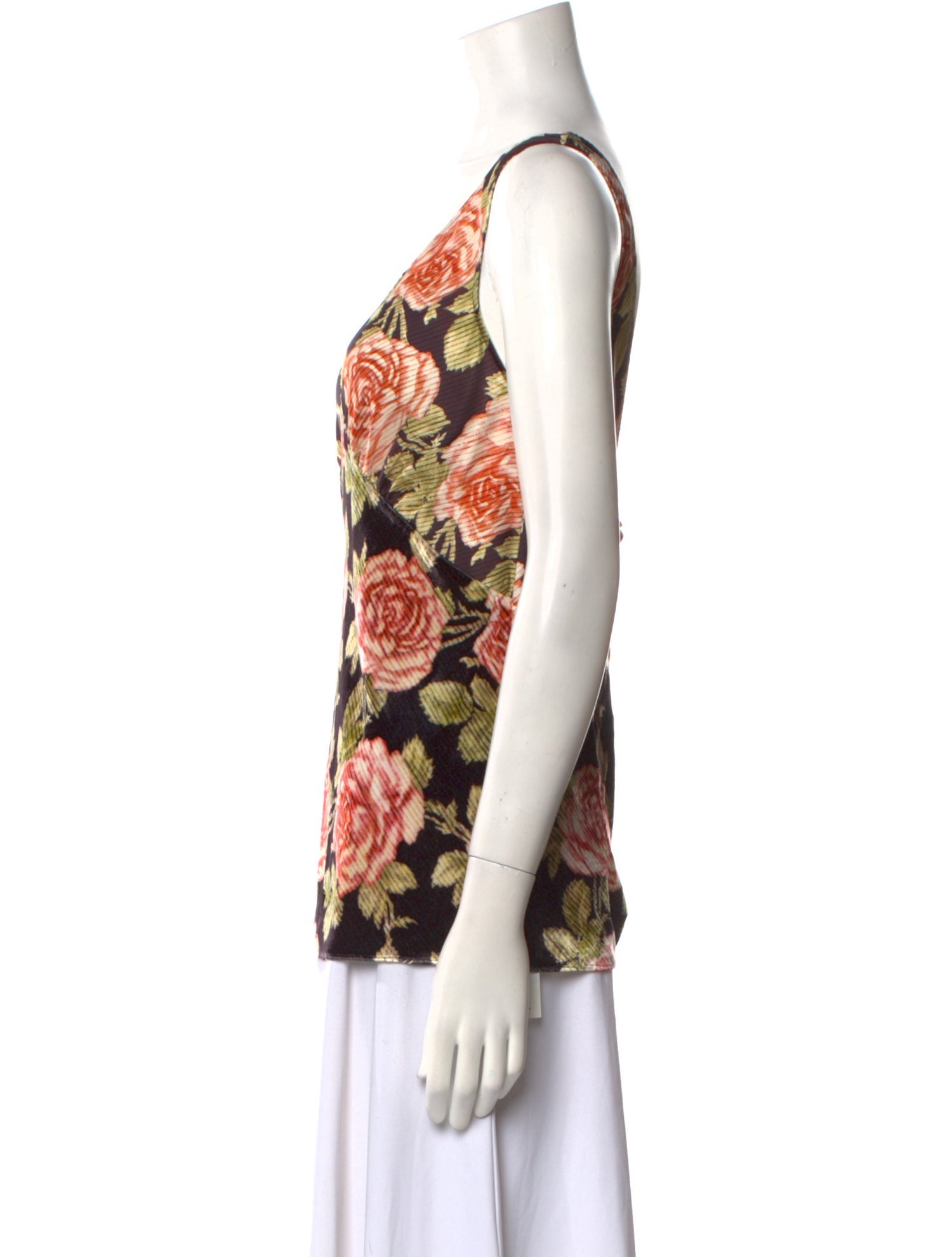 Paco Rabanne Floral Print V-Neck Blouse