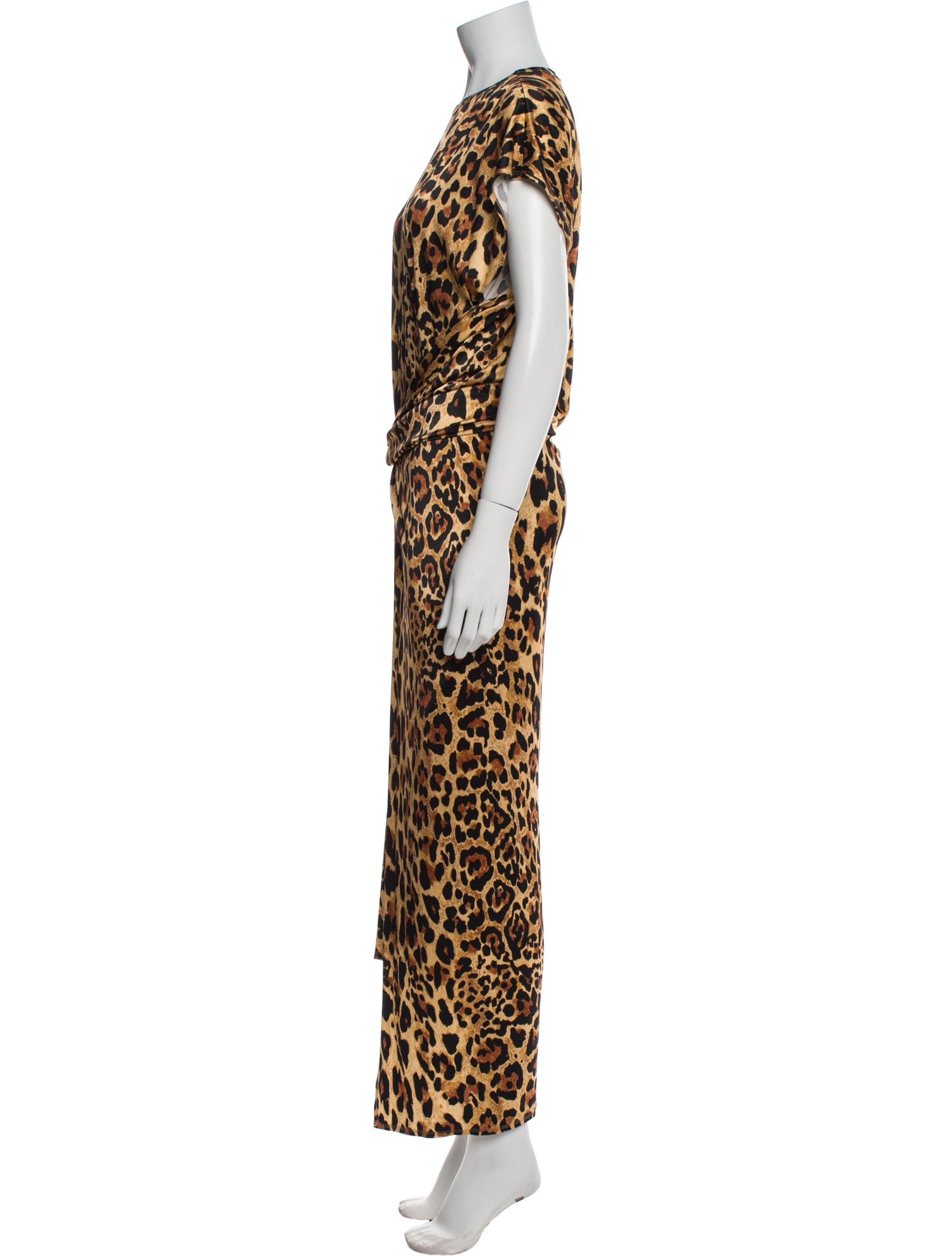 Paco Rabanne Animal Print Midi Length Dress