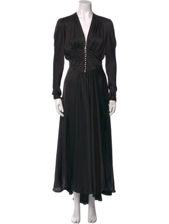 Paco Rabanne V-Neck Long Dress