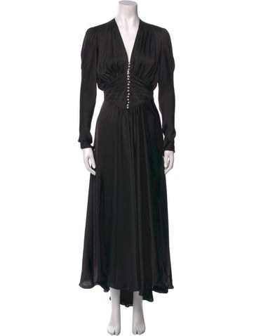 Paco Rabanne Dresses V-Neck Long Dress XS