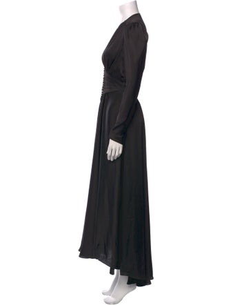 Paco Rabanne V-Neck Long Dress