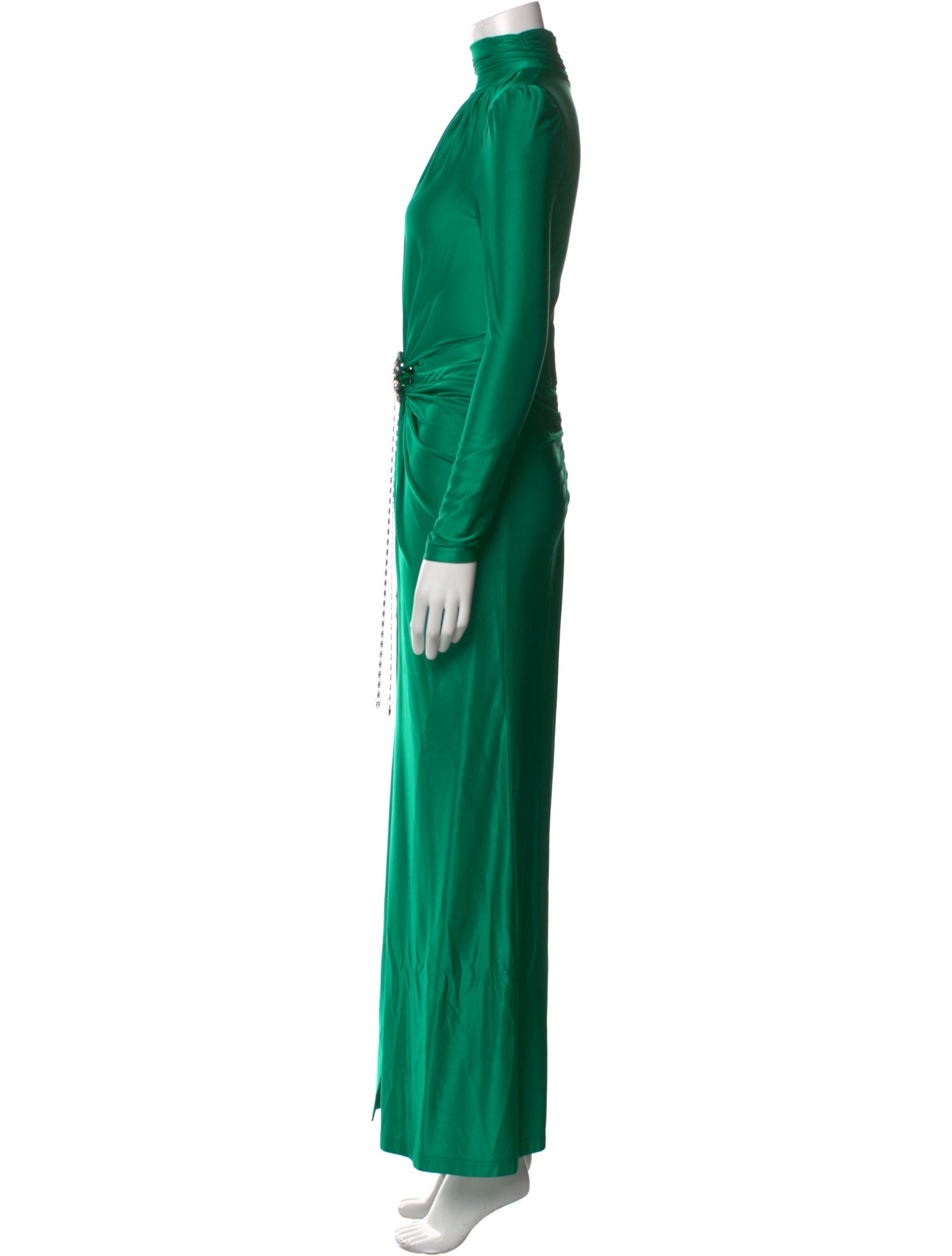 Paco Rabanne Mock Neck Midi Length Dress