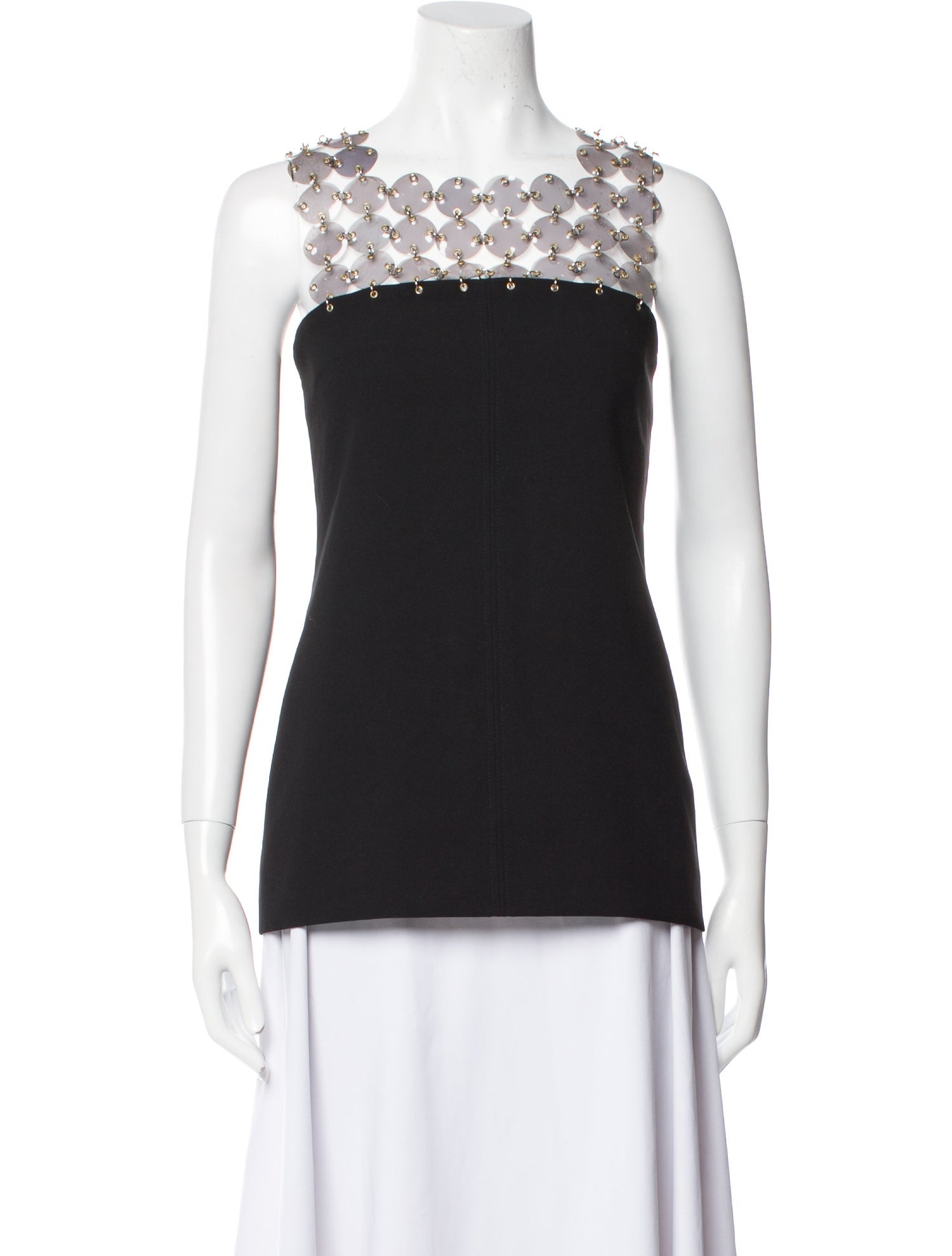 Paco Rabanne Square Neckline Sleeveless Top
