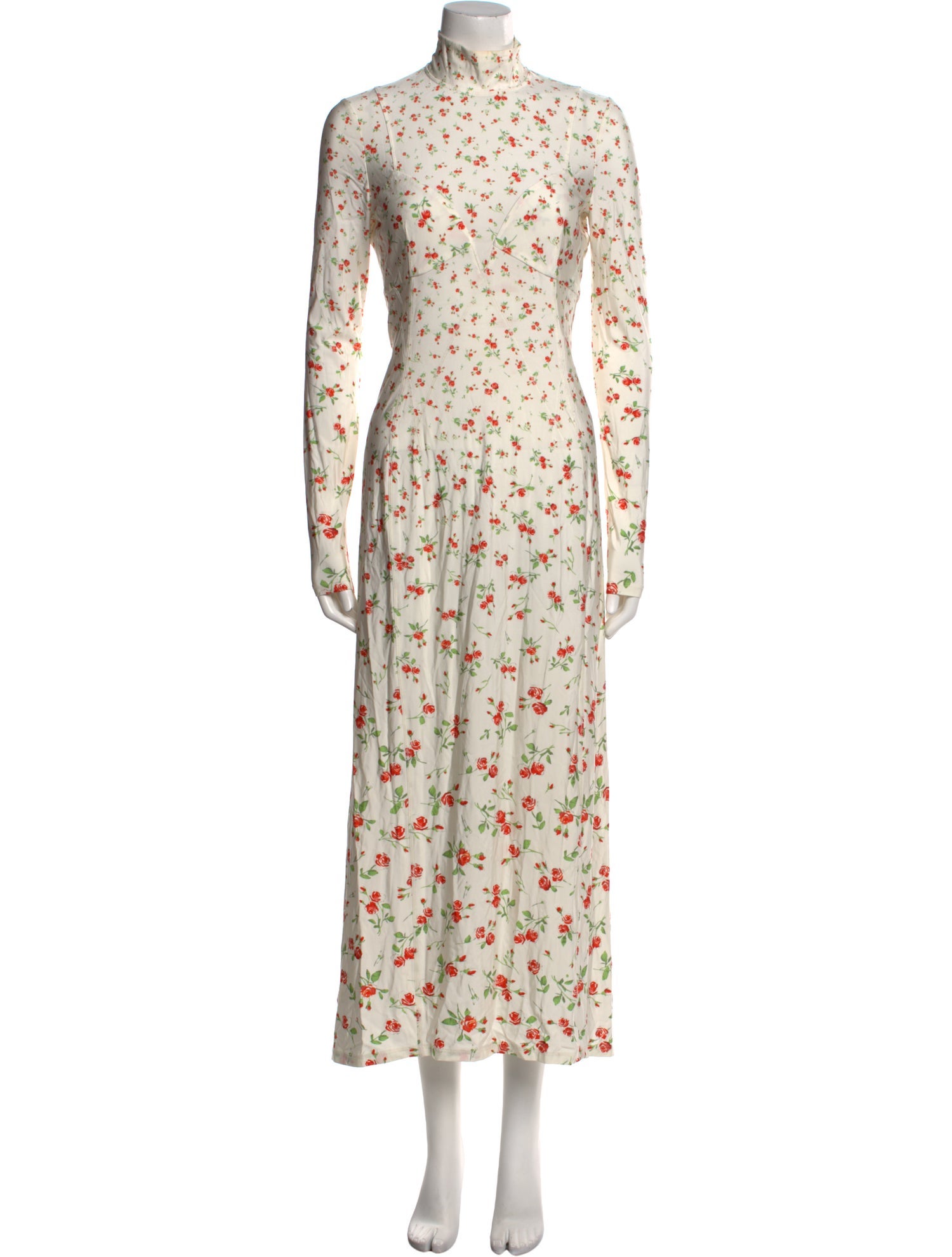 Paco Rabanne Floral Print Long Dress