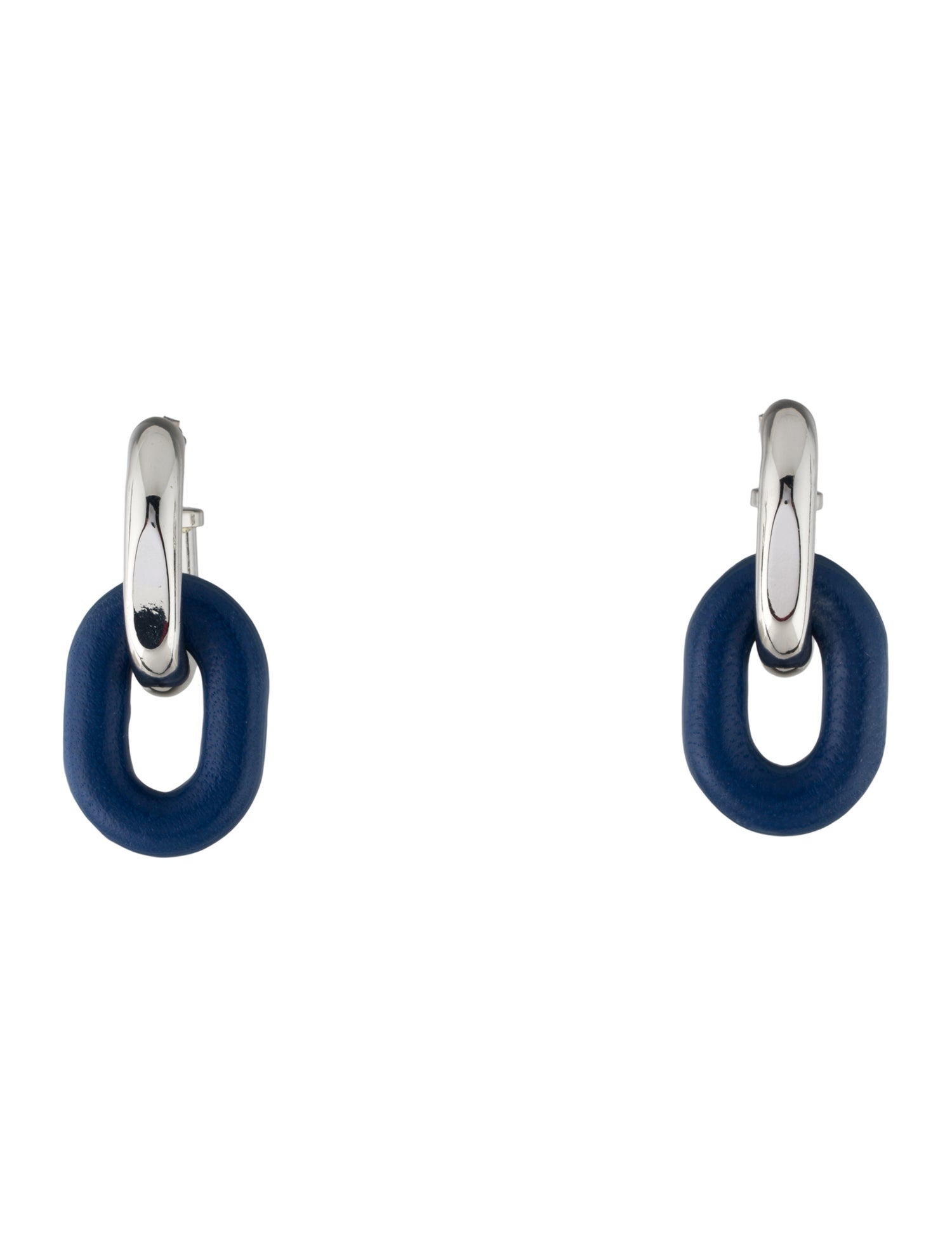 Paco Rabanne Leather XL Link Double-Hoop Earrings