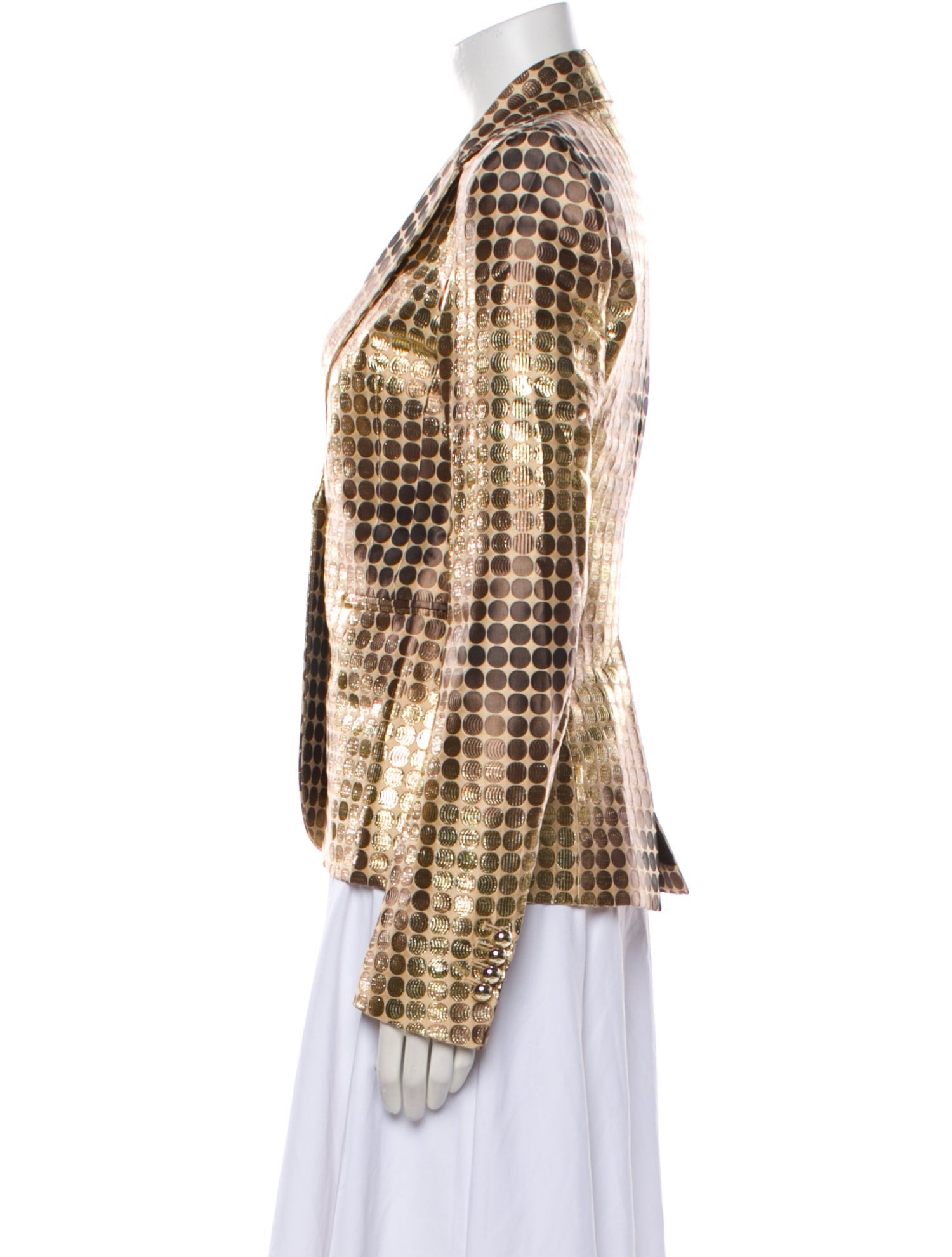 Paco Rabanne 2022 Polka Dot Print Blazer