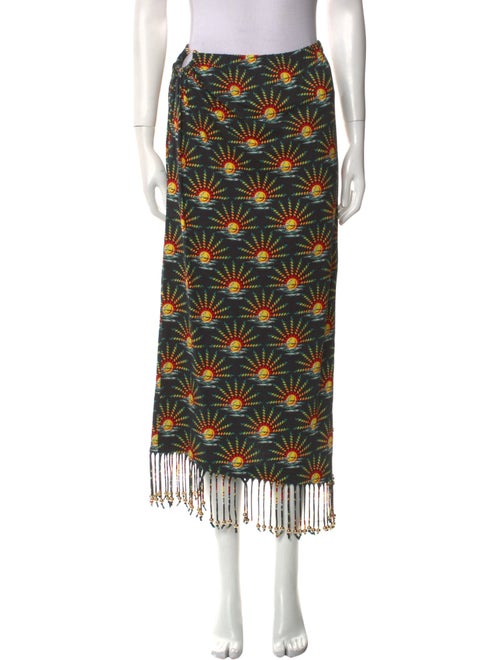 Paco Rabanne Printed Midi Length Skirt