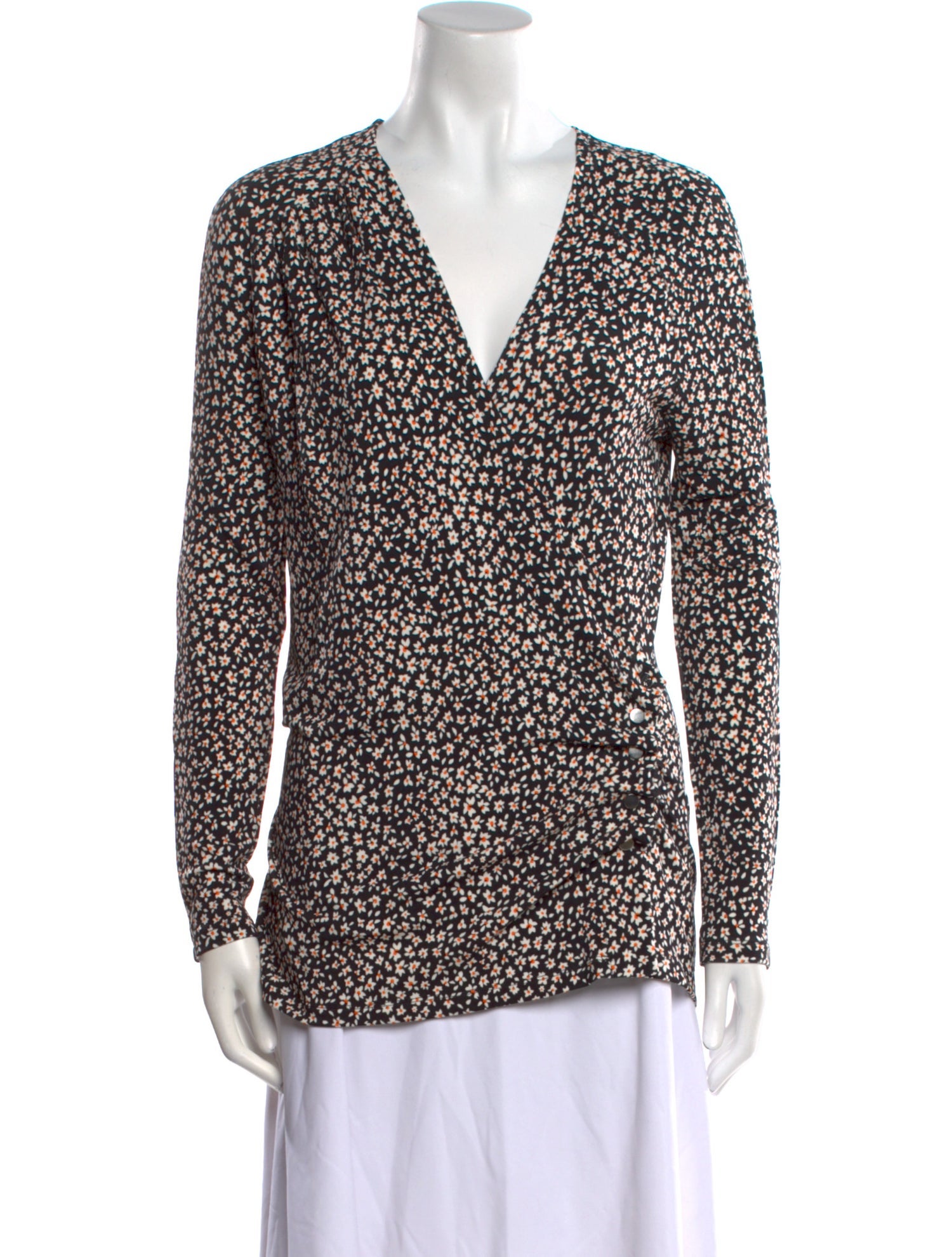 Paco Rabanne Silk Floral Print Blouse