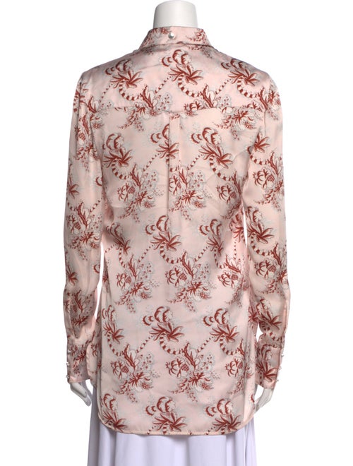 Paco Rabanne Floral Print Long Sleeve Button-Up Top