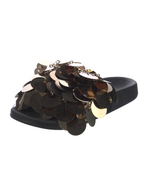 Paco Rabanne Rubber Sequin Embellishments Slides