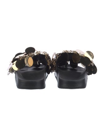 Paco Rabanne Rubber Sequin Embellishments Slides