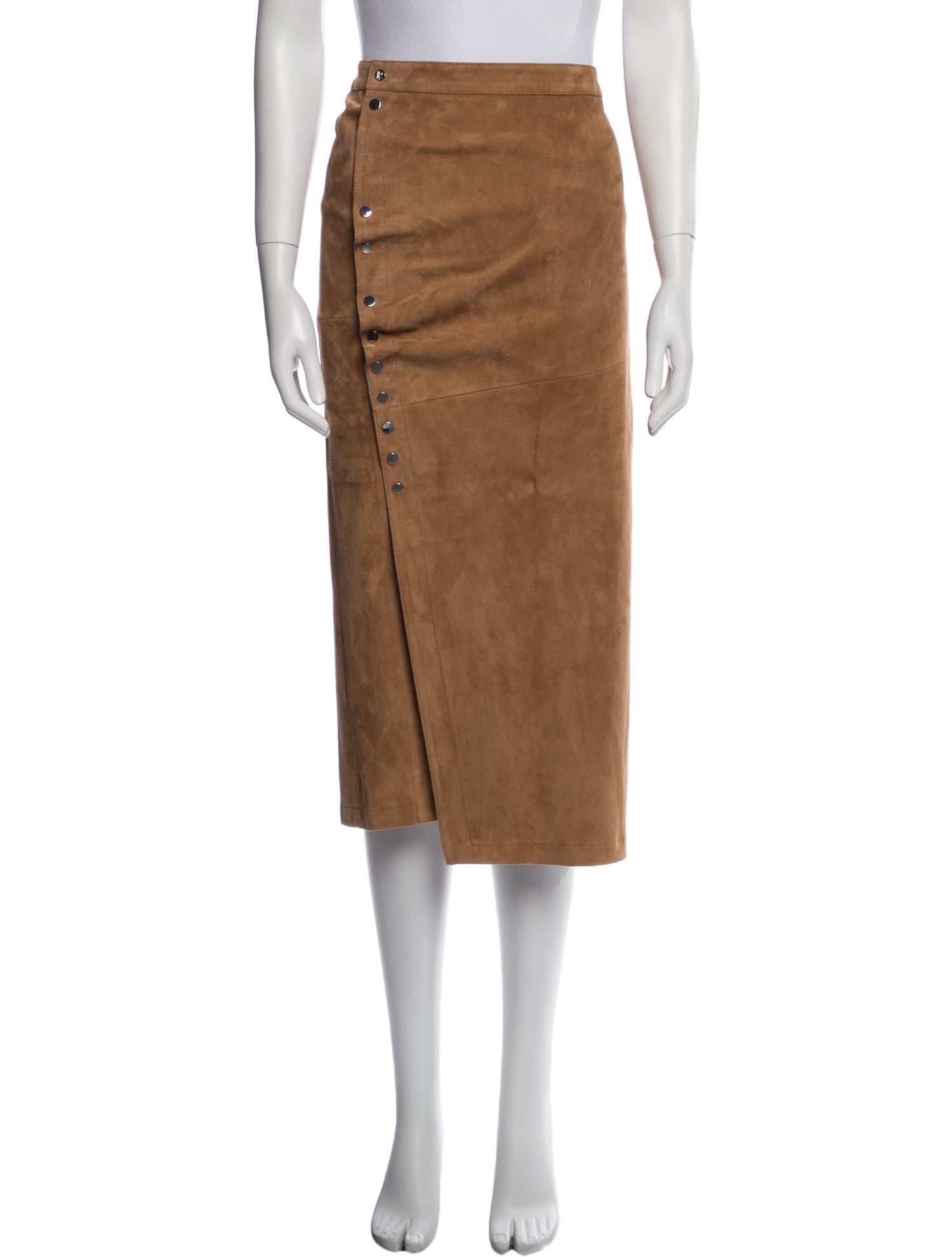 Paco Rabanne Lambskin Midi Length Skirt