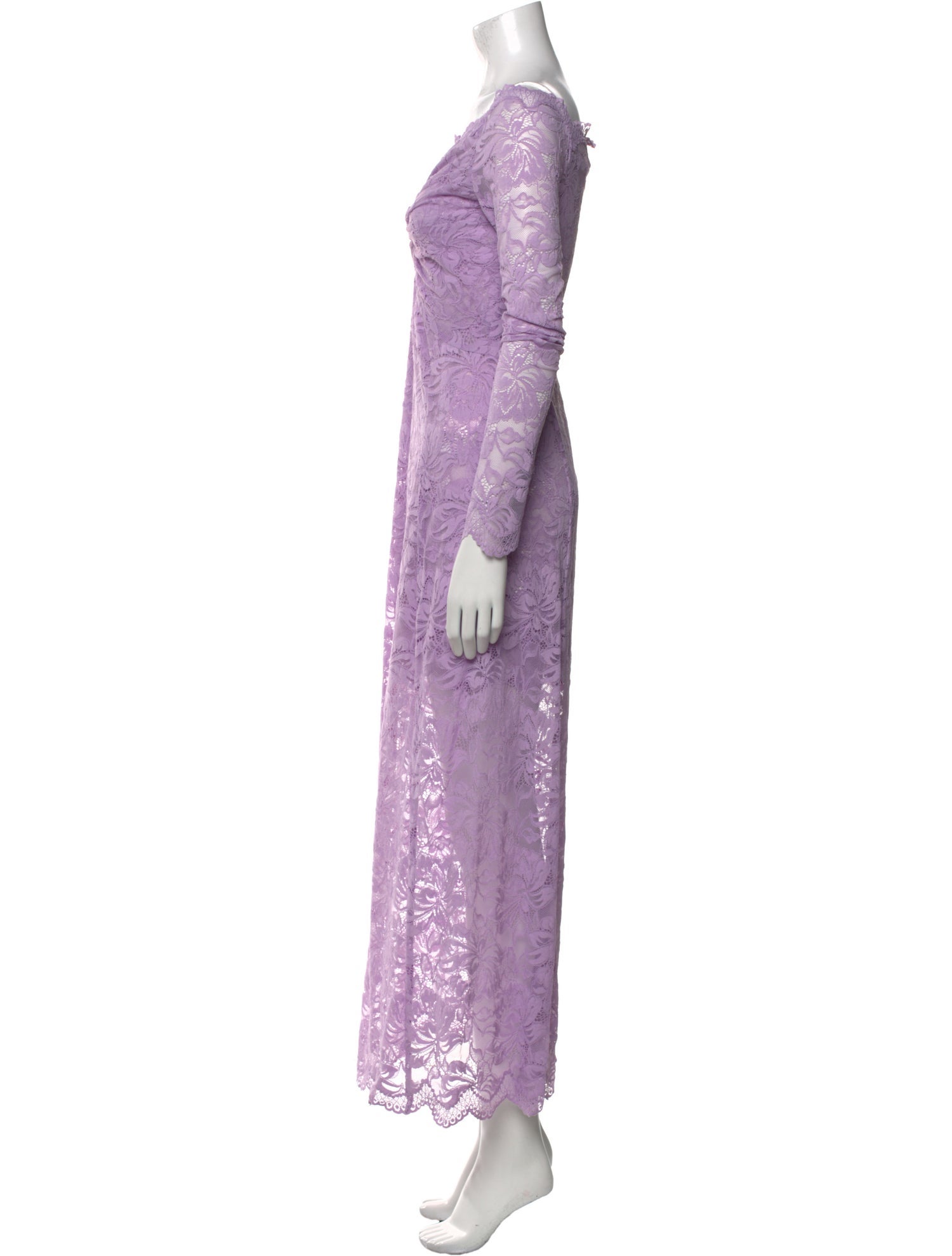 Paco Rabanne Lace Pattern Long Dress