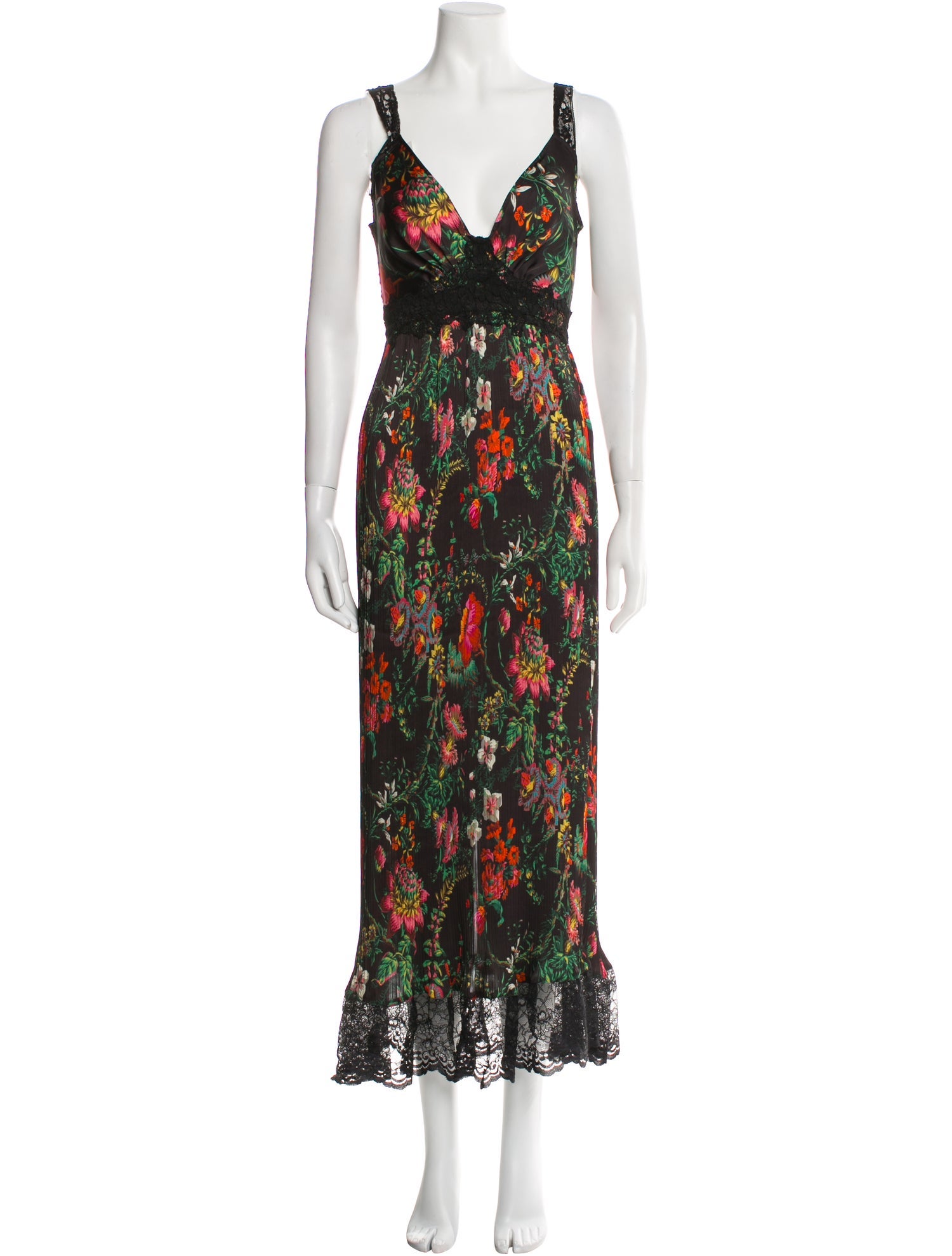 Paco Rabanne Floral Print Long Dress w/ Tags