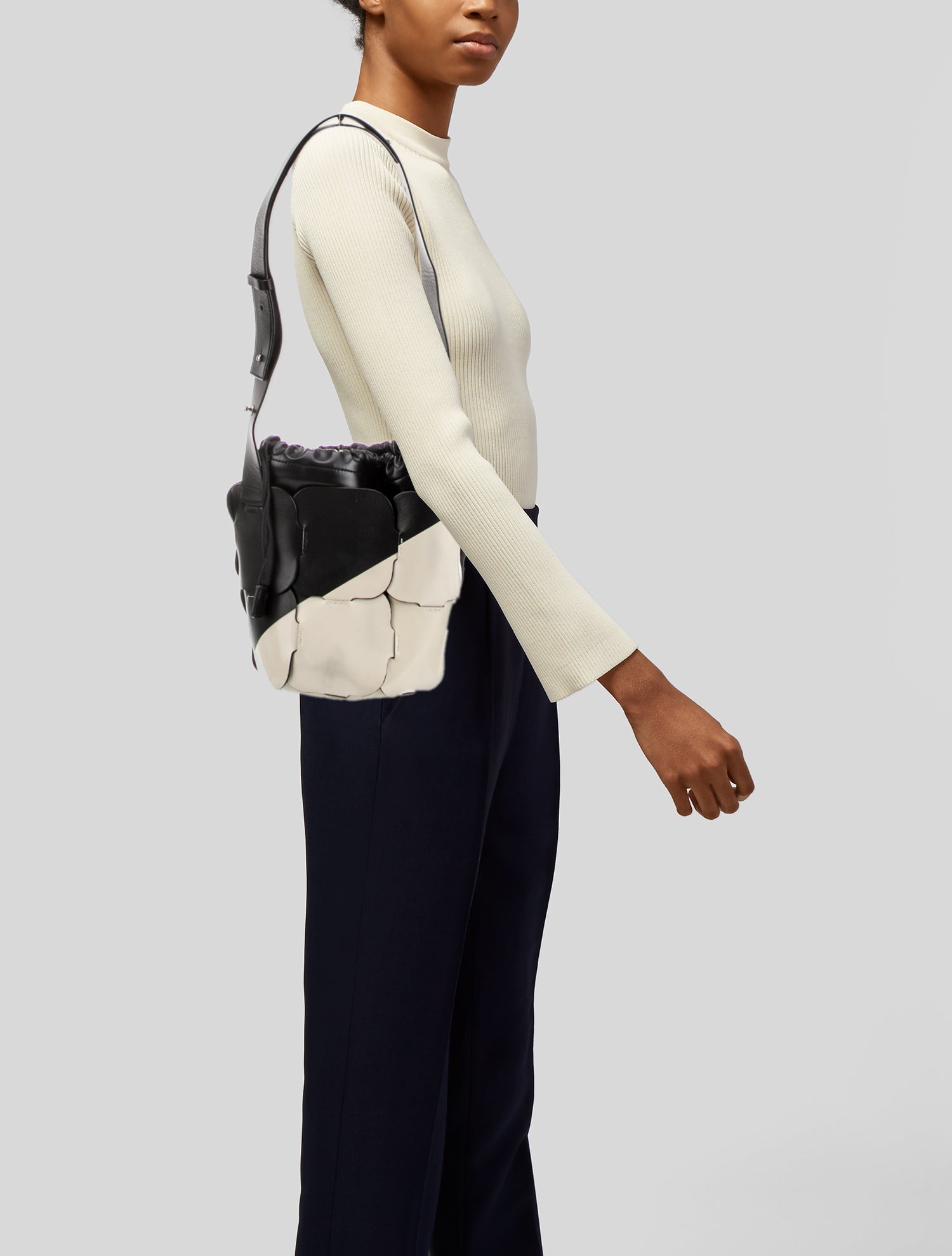 Paco Rabanne Leather Bucket Bag