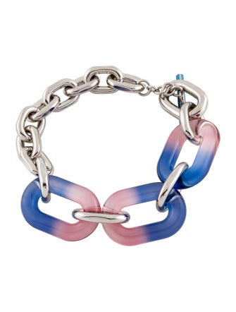 Paco Rabanne Resin Chain Link Choker Necklace