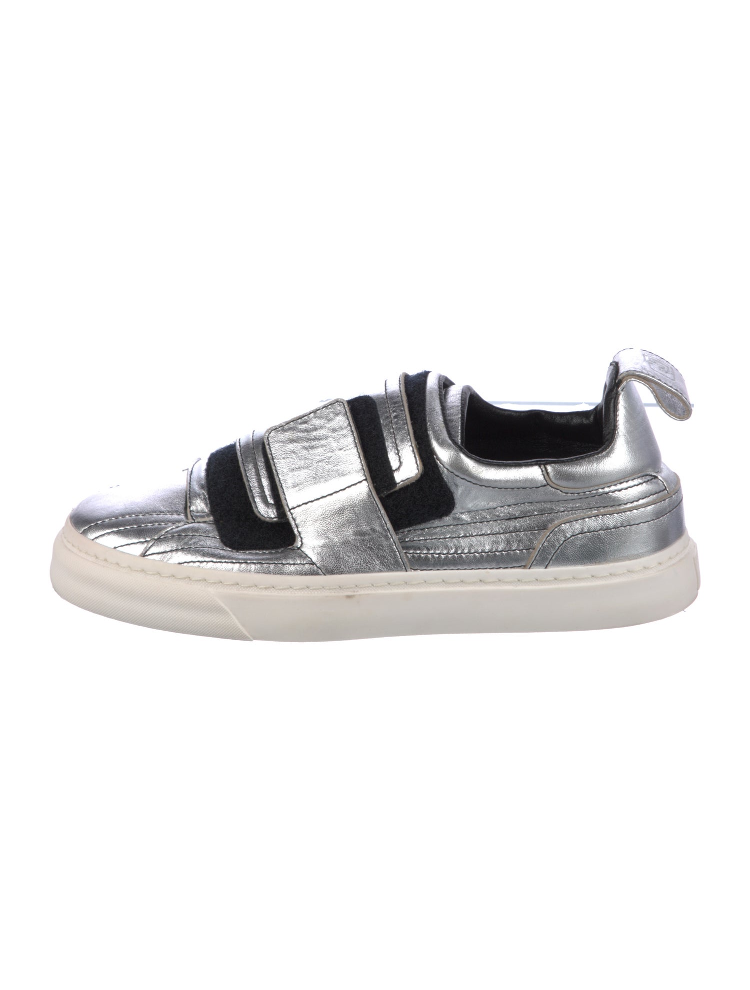 Paco Rabanne Leather Colorblock Pattern Sneakers