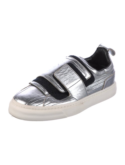 Paco Rabanne Leather Colorblock Pattern Sneakers