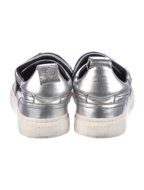 Paco Rabanne Leather Colorblock Pattern Sneakers