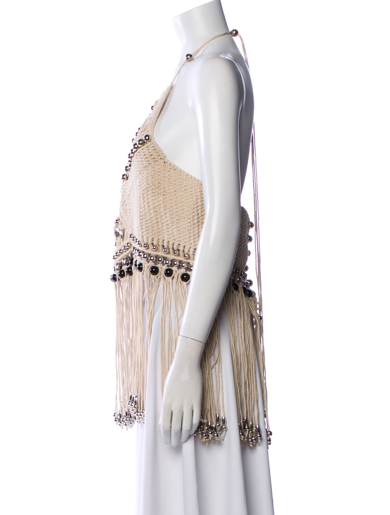 Paco Rabanne Patterned Halterneck Top w/ Tags