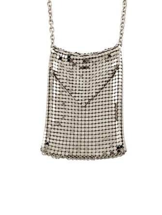 Paco Rabanne Mesh Pouch Pendant Necklace