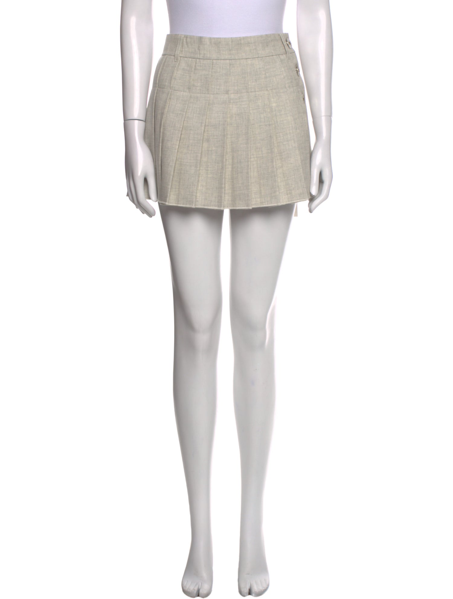 Paco Rabanne Pleated Accents Mini Skirt w/ Tags