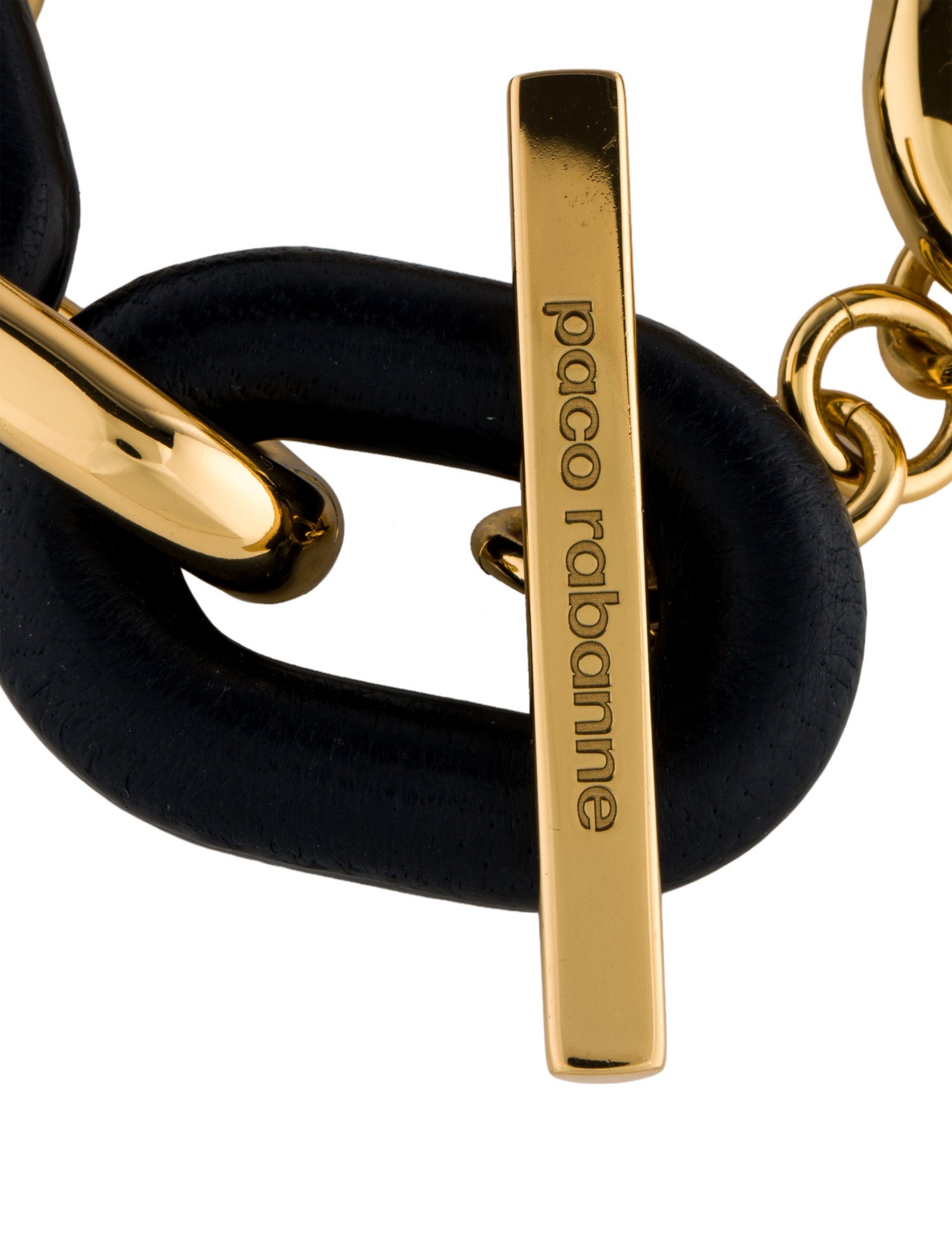 Paco Rabanne Leather Wrapped XL Link Bracelet