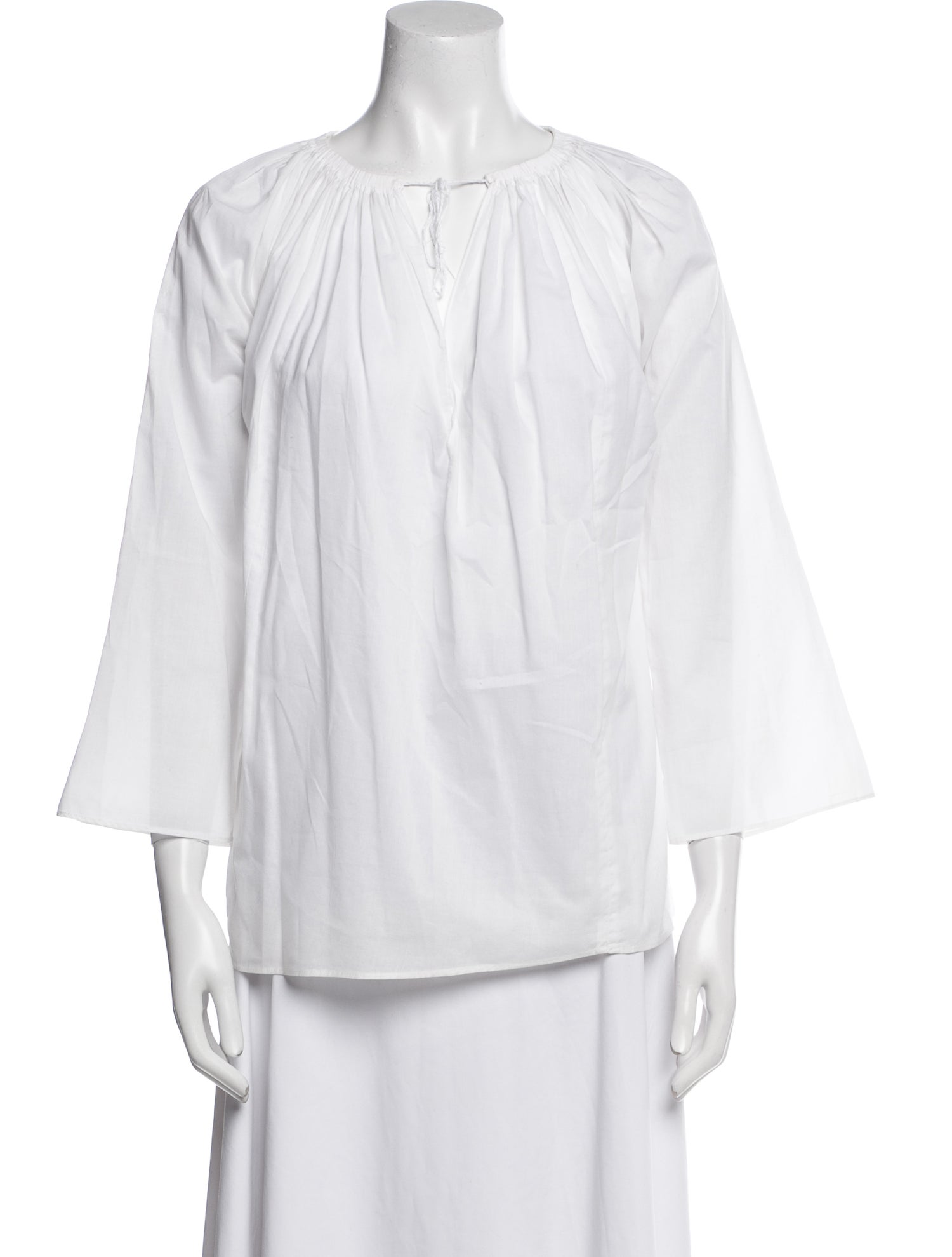 Paco Rabanne Bateau Neckline Three-Quarter Sleeve Blouse