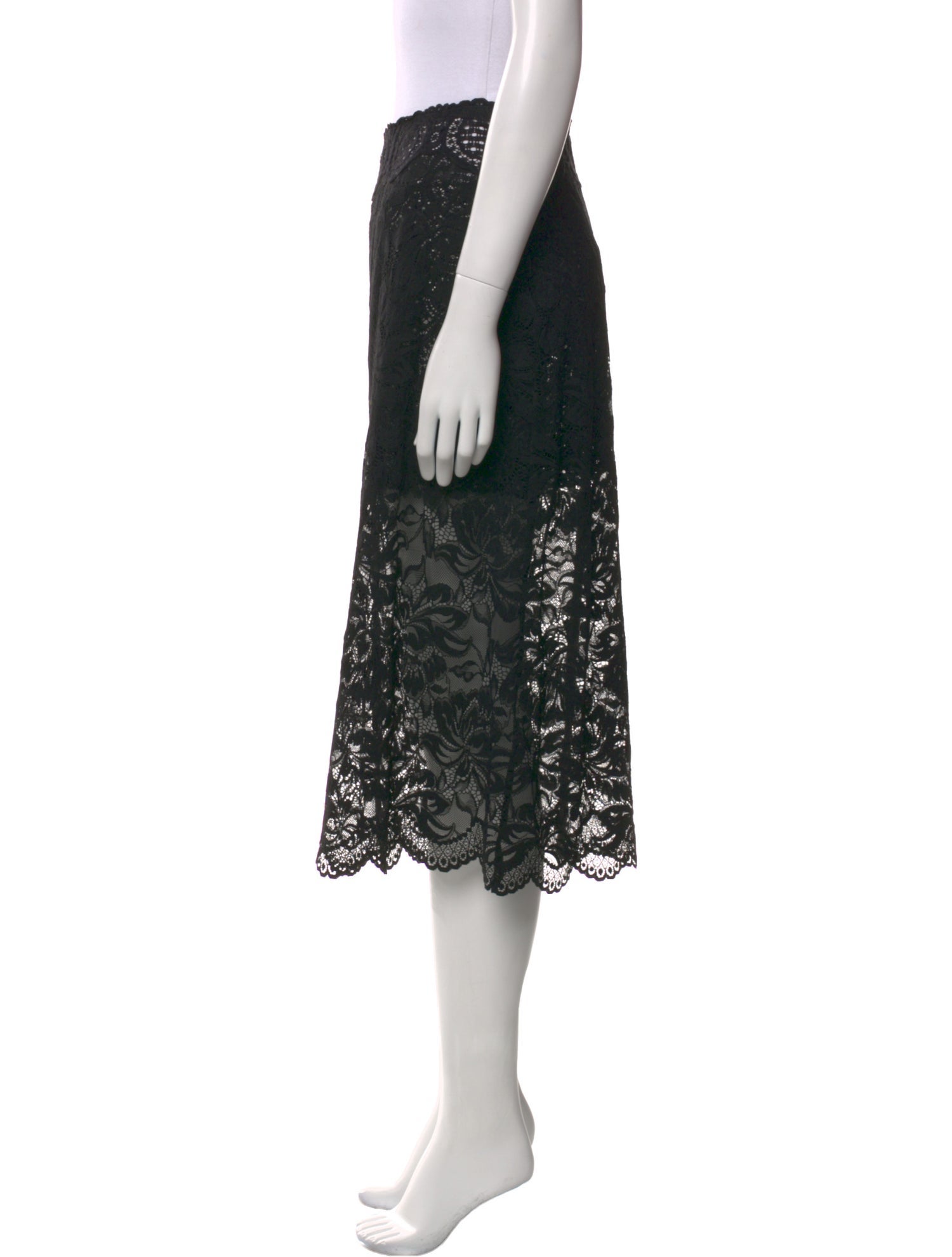 Paco Rabanne Lace Pattern Knee-Length Skirt