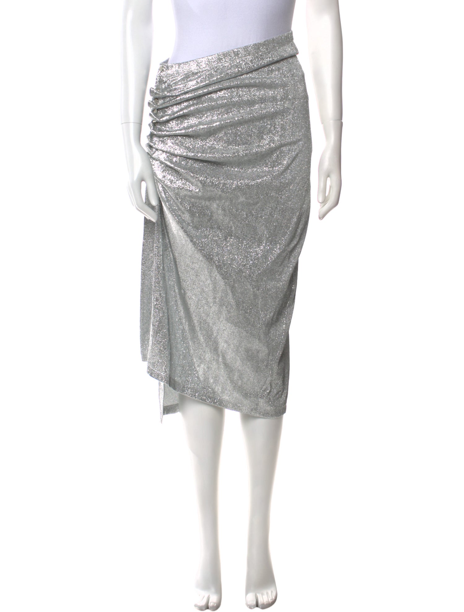 Paco Rabanne Glitter Accents Midi Length Skirt