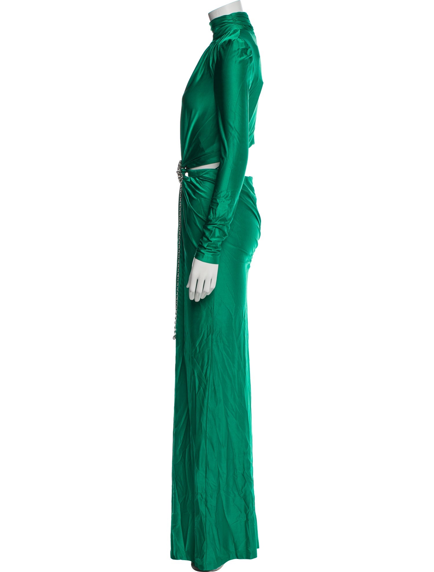 Paco Rabanne Mock Neck Long Dress