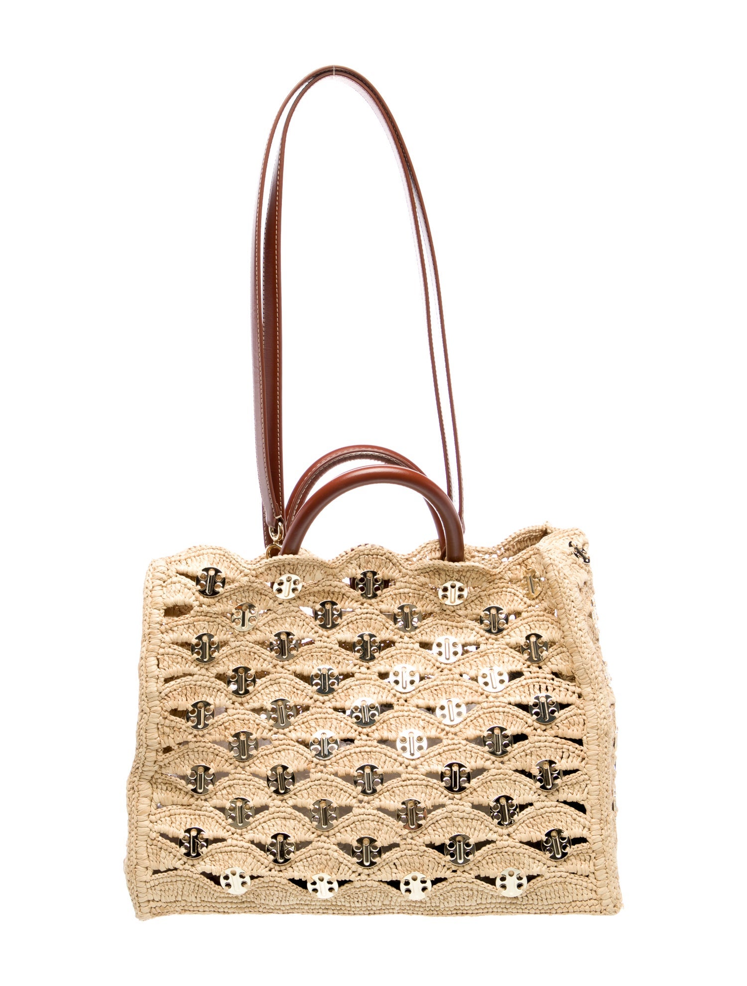 Paco Rabanne Raffia Shoulder Bag