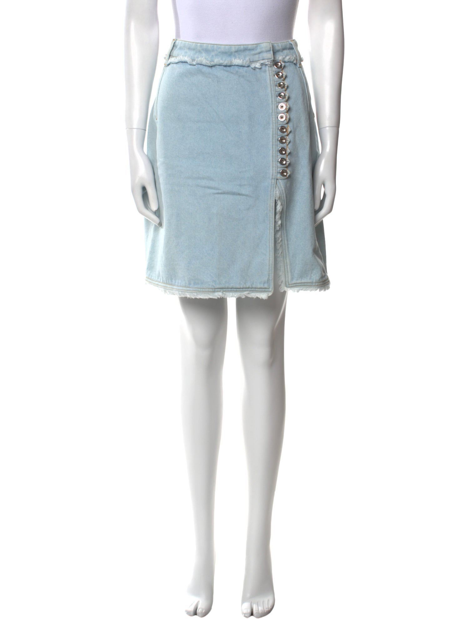 Paco Rabanne Raw-Edge Trim Mini Skirt