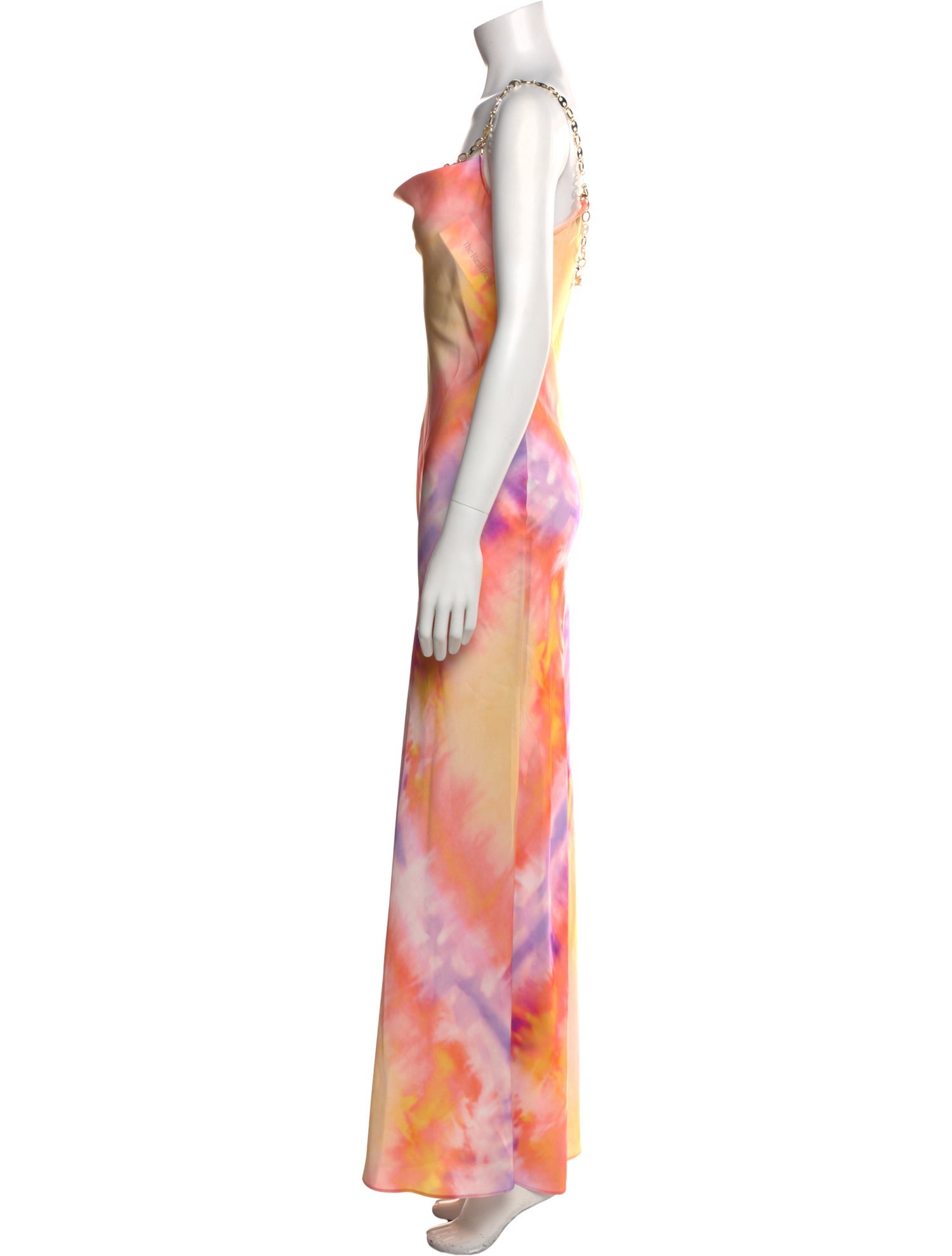 Paco Rabanne Tie-Dye Print Long Dress