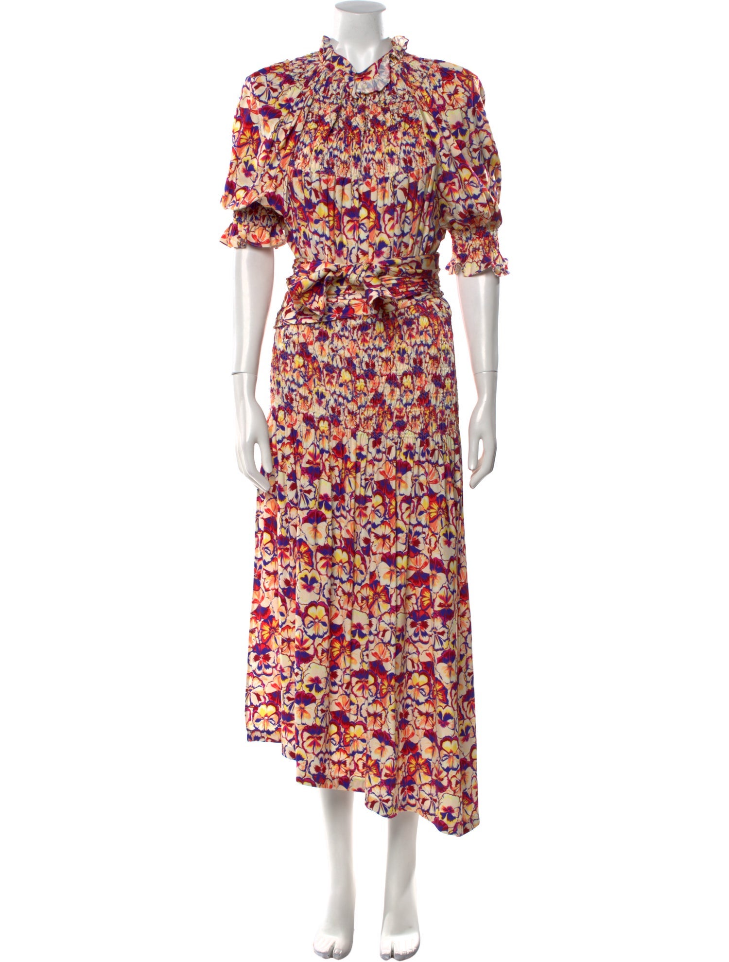 Paco Rabanne Floral Print Long Dress