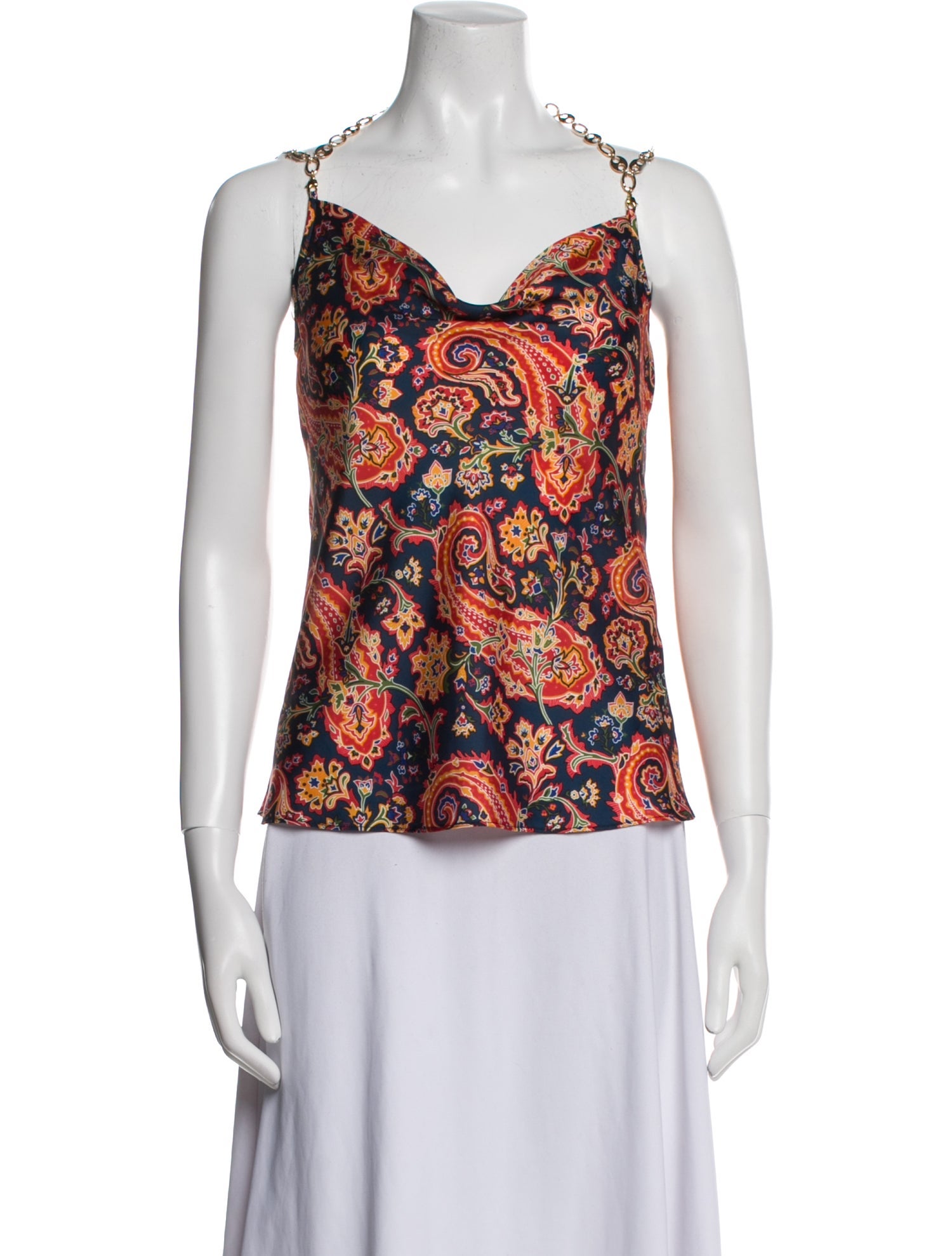 Paco Rabanne Printed V-Neck Top
