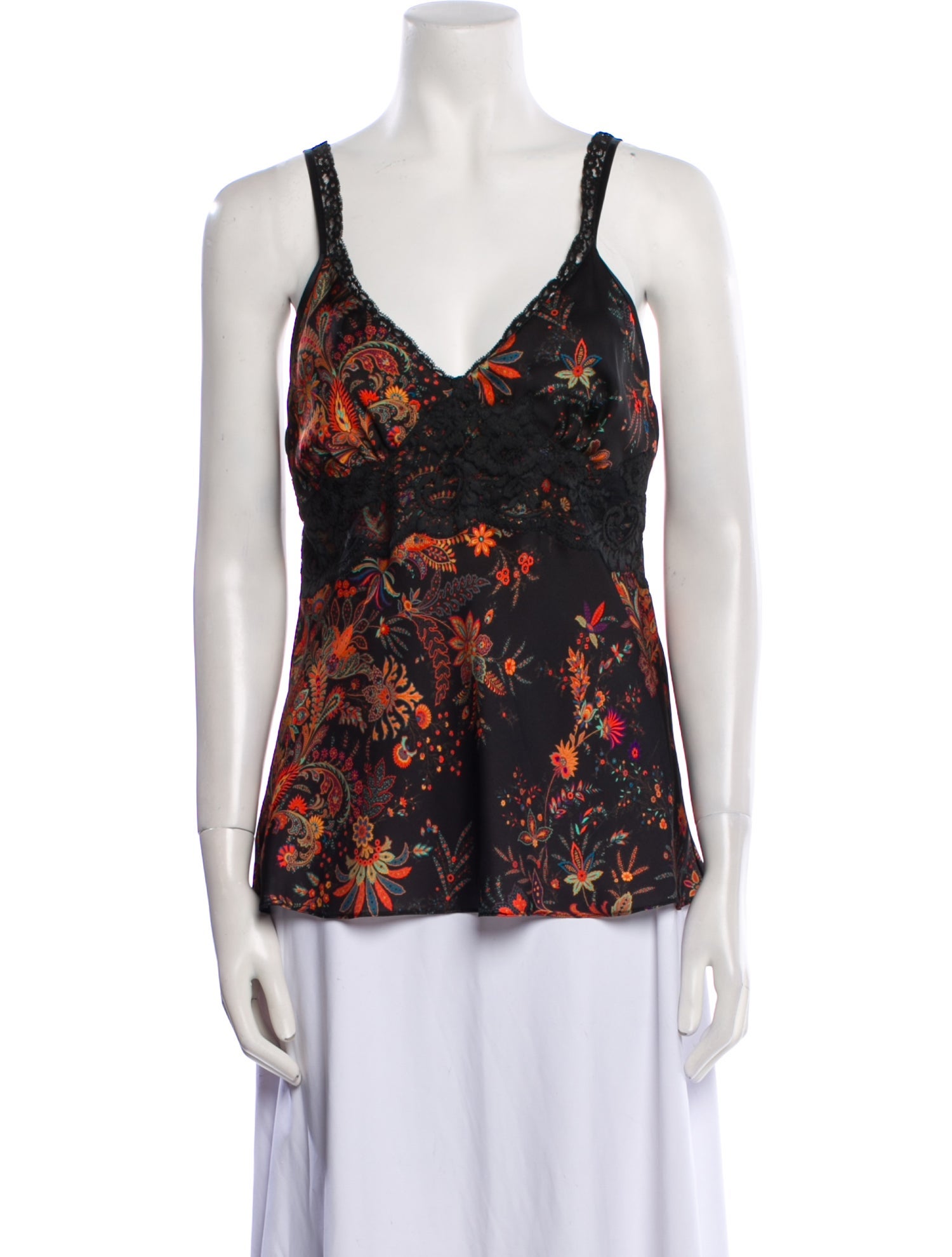 Paco Rabanne Floral Print V-Neck Blouse