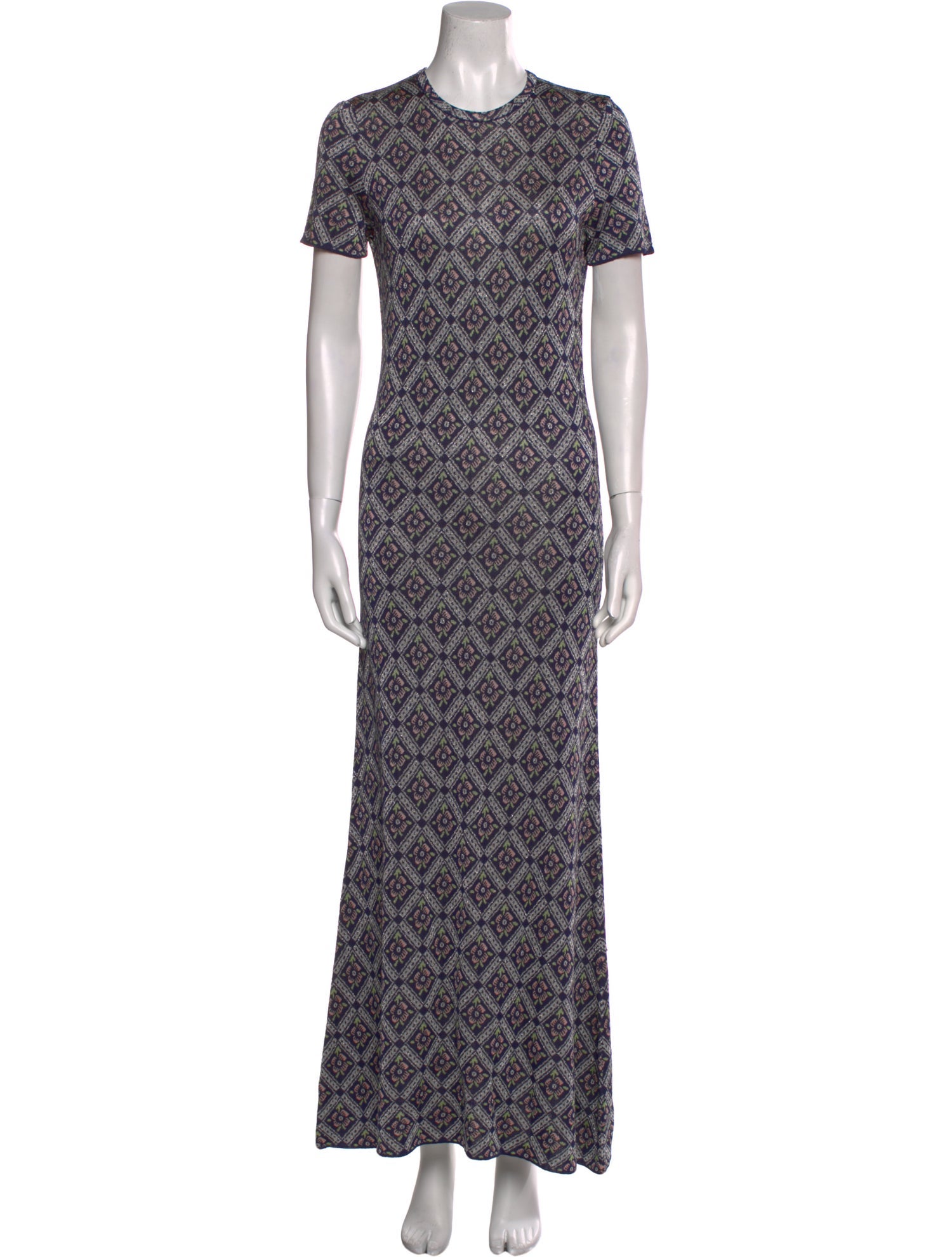 Paco Rabanne Printed Long Dress