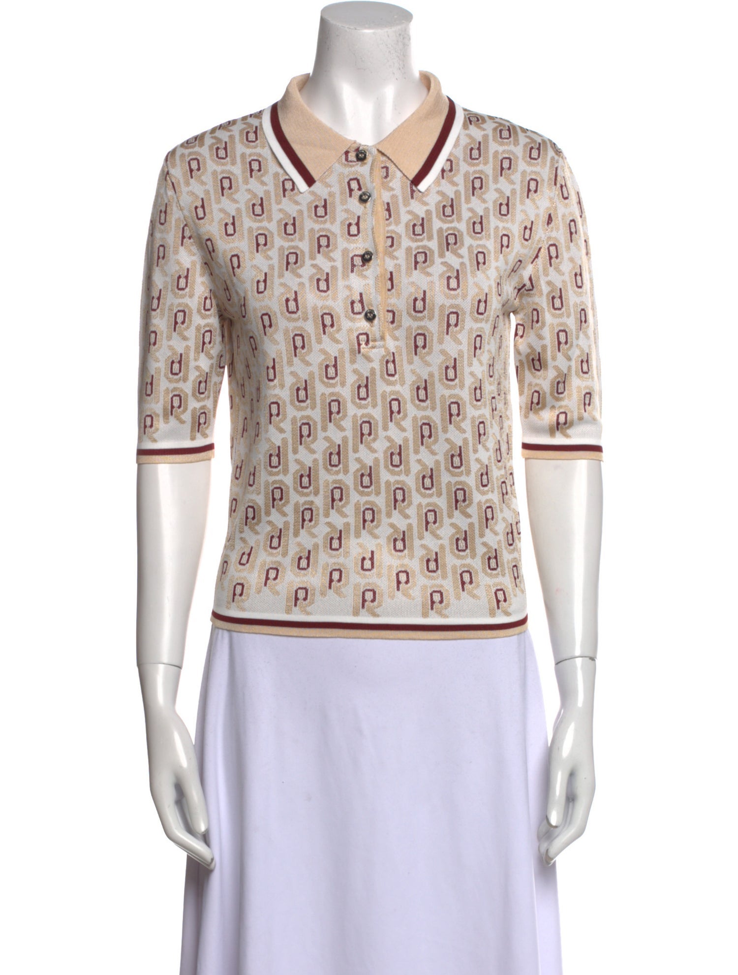 Paco Rabanne Printed Short Sleeve Polo