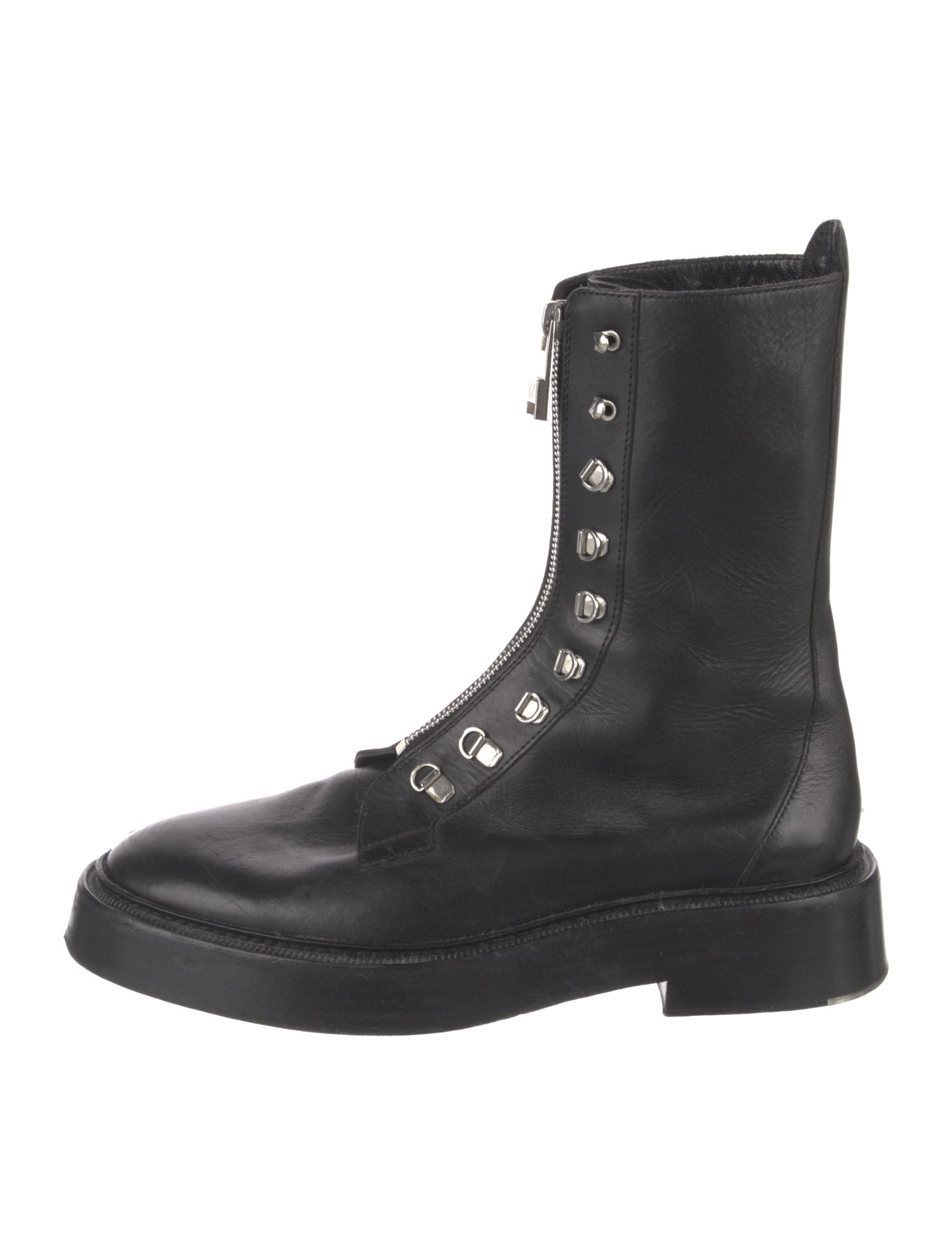 Paco Rabanne Leather Lace-Up Boots