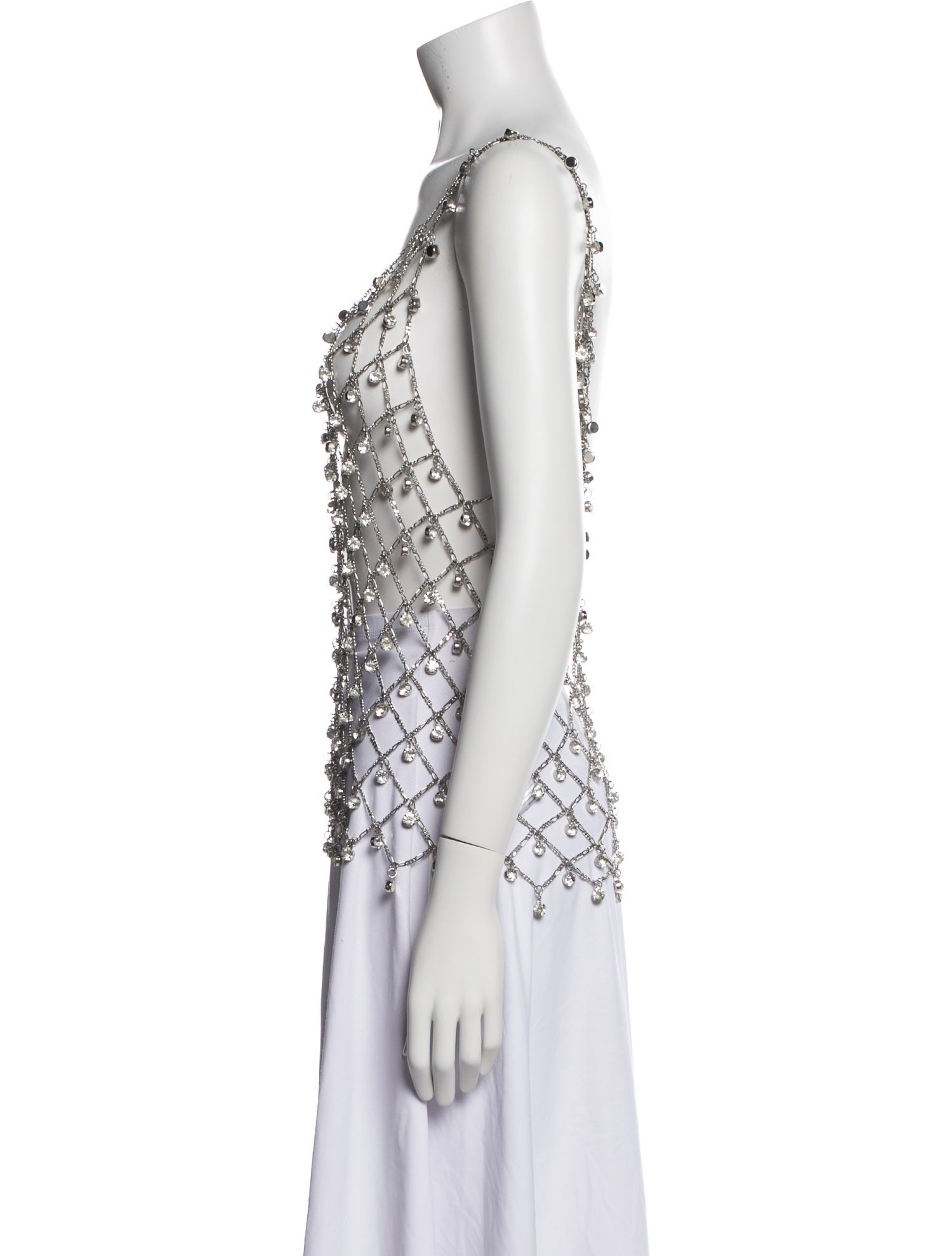 Paco Rabanne Printed V-Neck Top