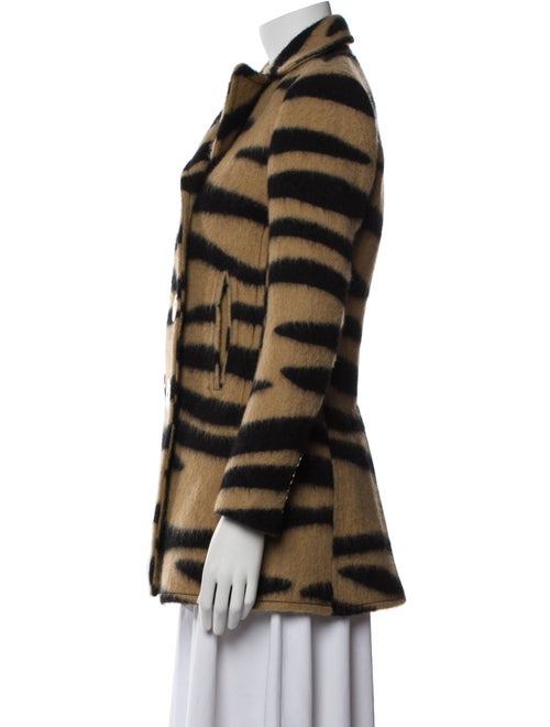 Paco Rabanne Wool Animal Print Faux Fur Jacket