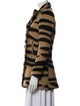 Paco Rabanne Wool Animal Print Faux Fur Jacket