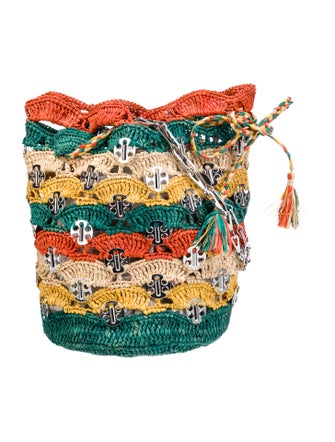 Paco Rabanne Raffia Shoulder Bag