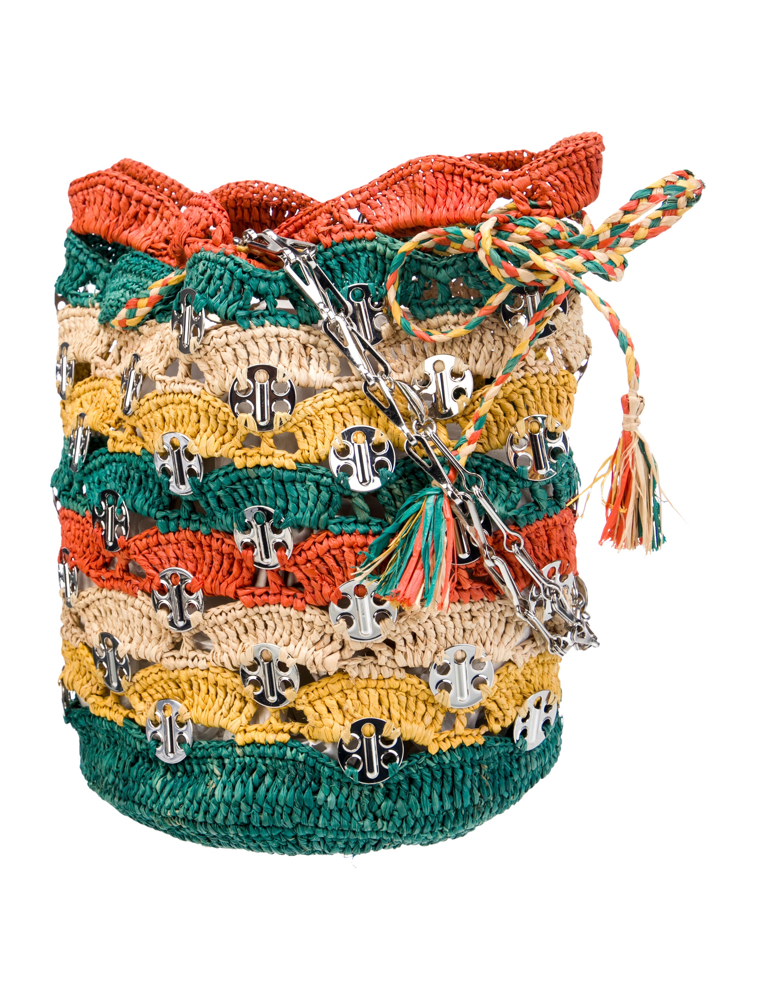 Paco Rabanne Raffia Shoulder Bag