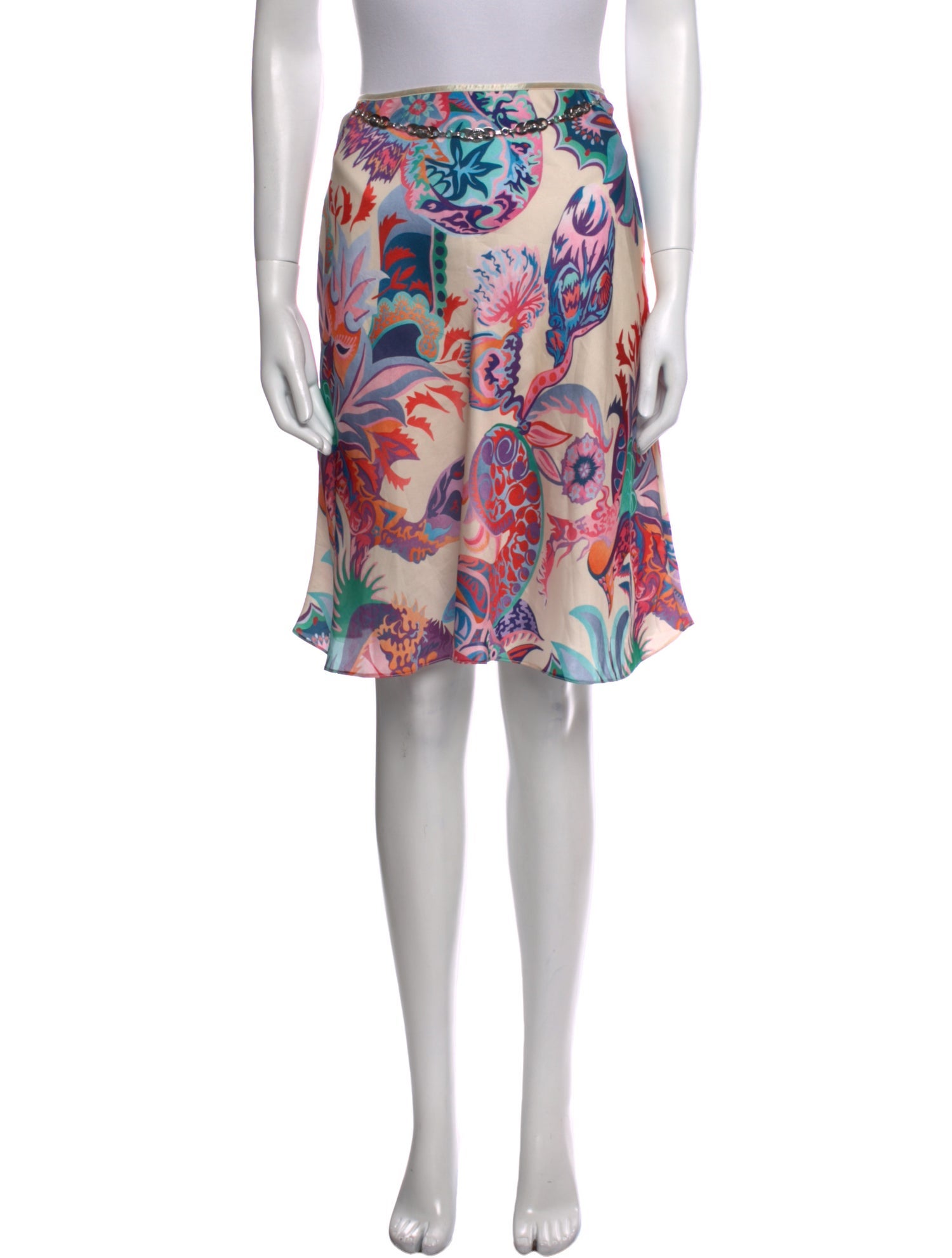 Paco Rabanne Printed Knee-Length Skirt