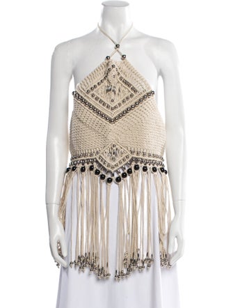 Paco Rabanne Printed Halterneck Tunic