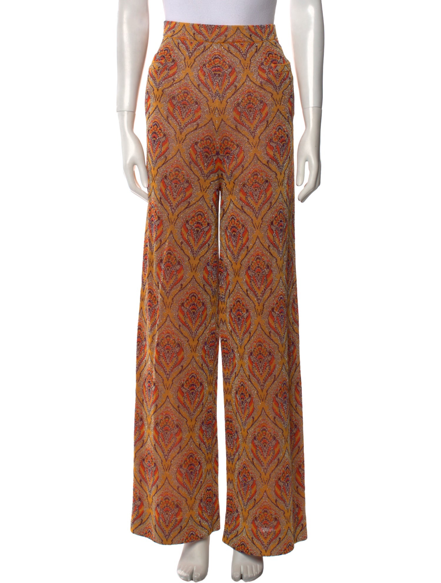 Paco Rabanne Printed Wide Leg Pants