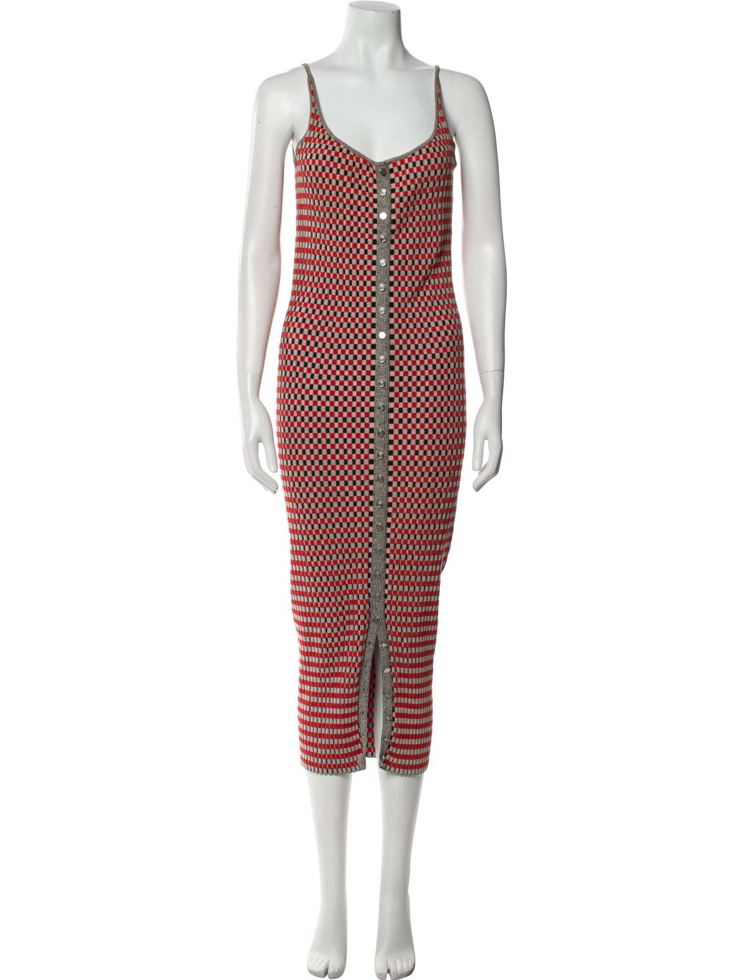 Paco Rabanne Striped Long Dress